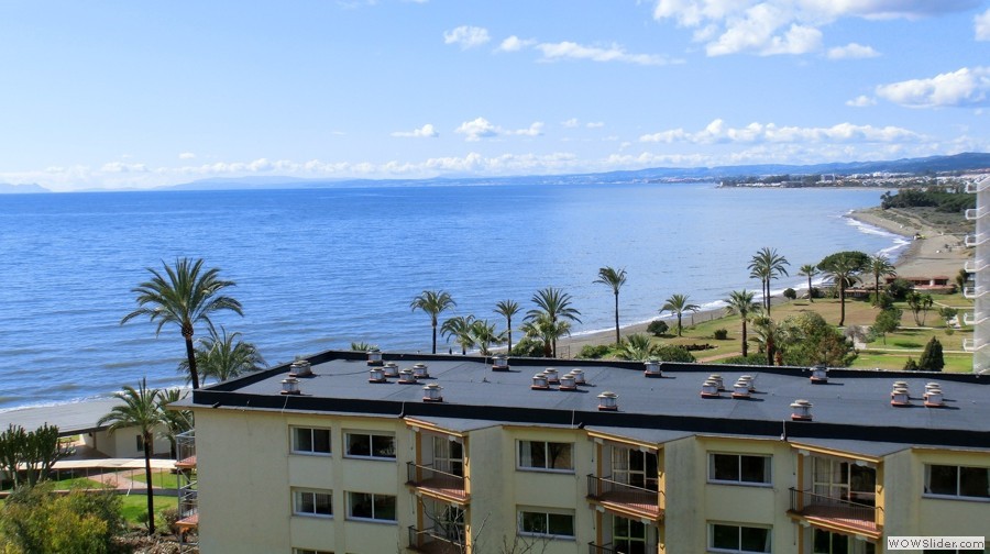 Blick vom Hotel auf das Meer